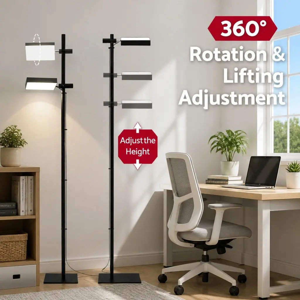 Floor Lamp LED Iron 170cm Black