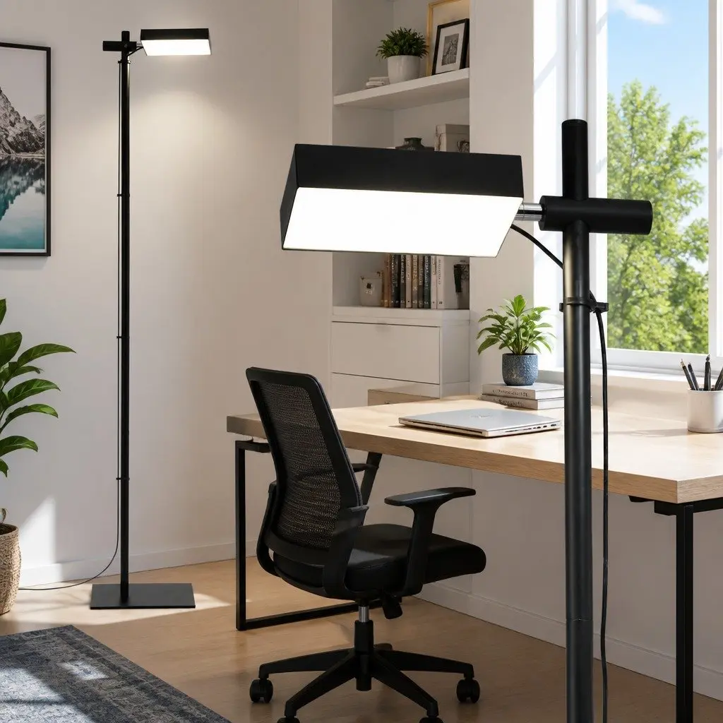 Floor Lamp LED Iron 170cm Black
