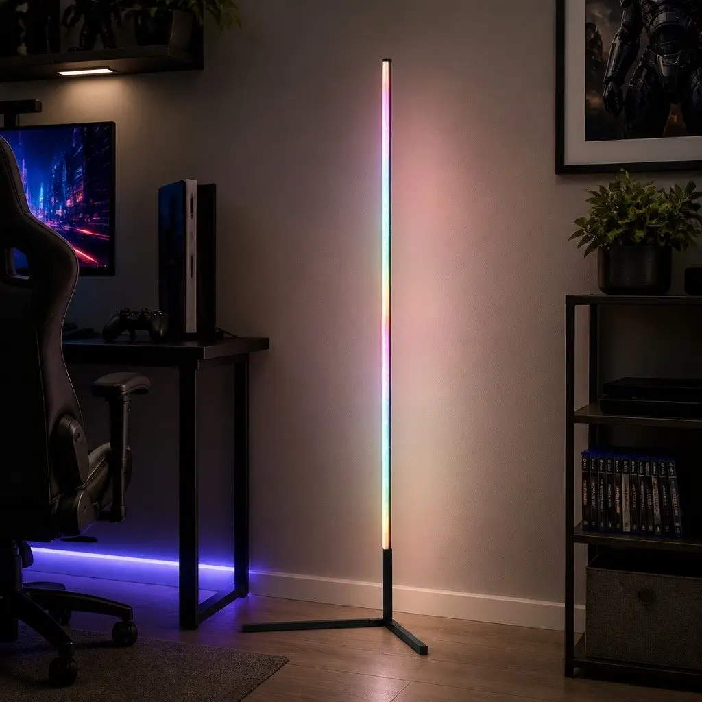 RGB LED Floor Lamp with Remote Control, 150cm