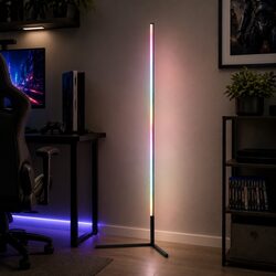 Stylish RGB LED Floor Lamp with Remote Control, 150cm