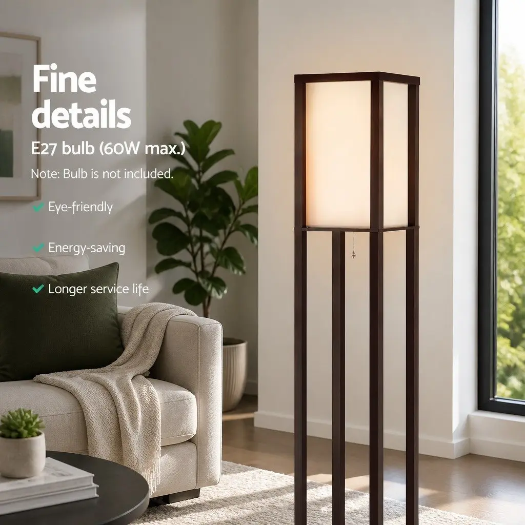 Floor Lamp with 3-Tier Shelf Storage