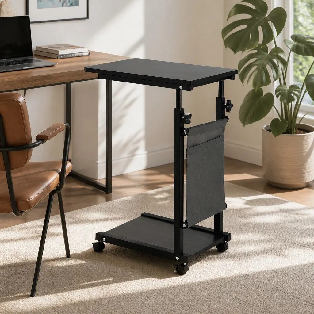 Height Adjustable Mobile Laptop Desk for Home & Office