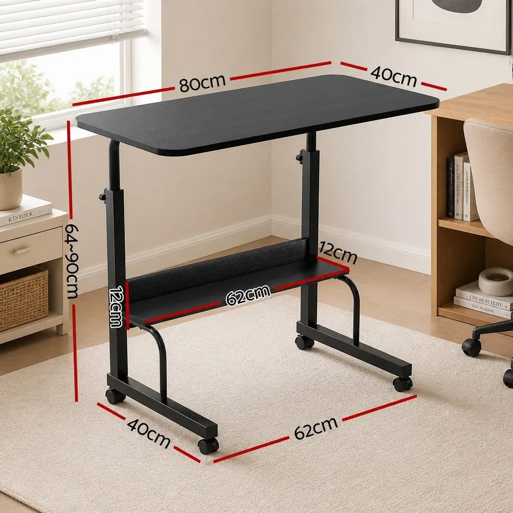 Height Adjustable Portable Laptop Desk with Mobile Cart