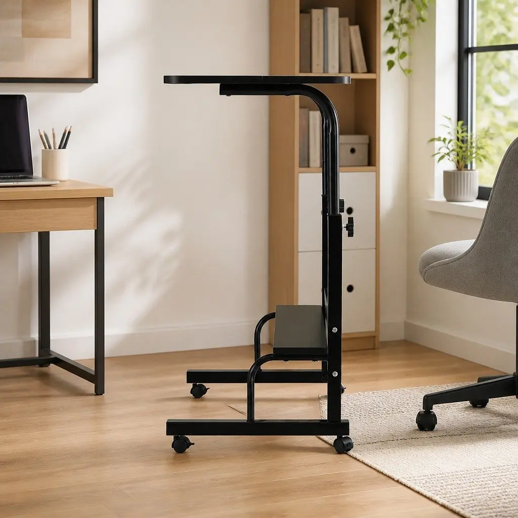 Height Adjustable Portable Laptop Desk with Mobile Cart