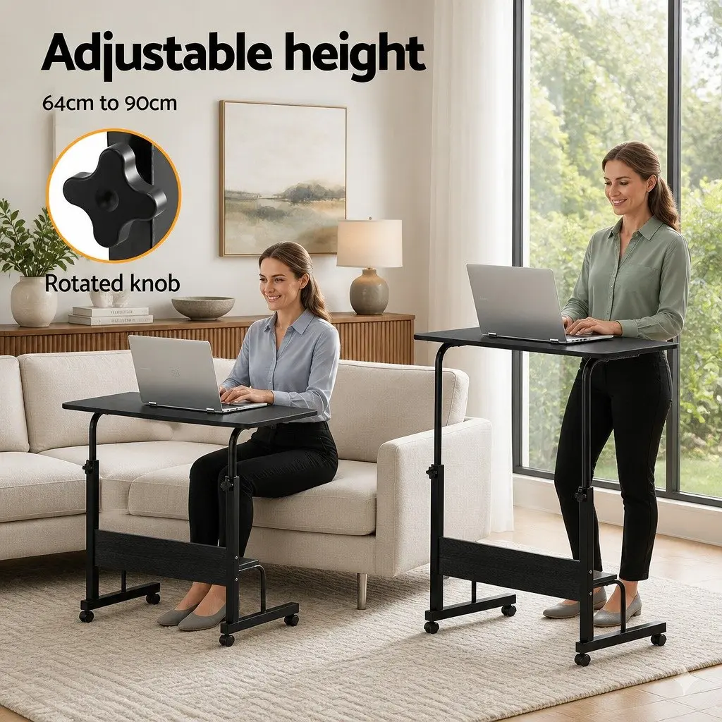 Height Adjustable Portable Laptop Desk with Mobile Cart