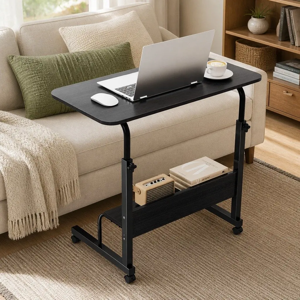 Height Adjustable Portable Laptop Desk with Mobile Cart