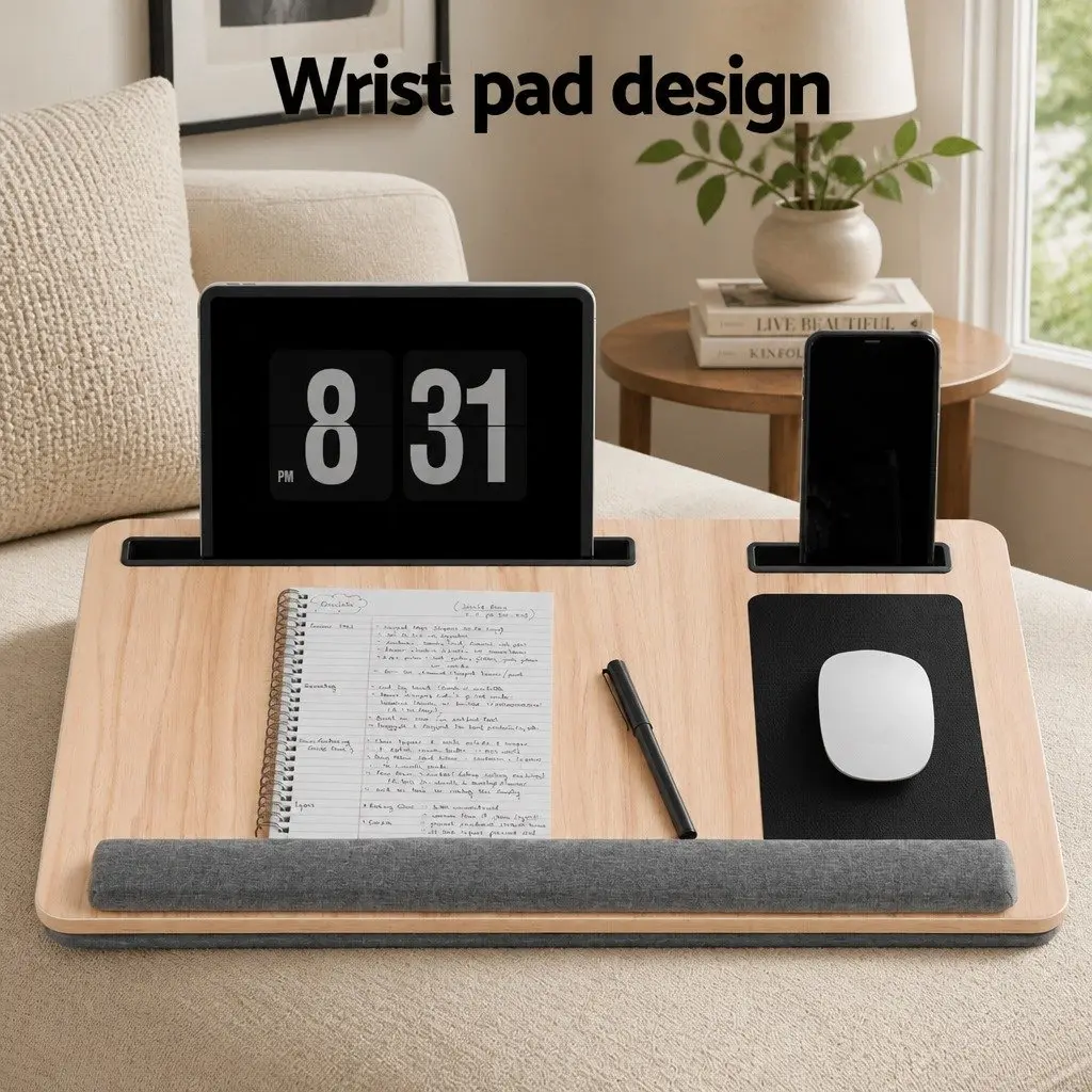 Portable Lap Desk with Ergonomic Wrist Rest