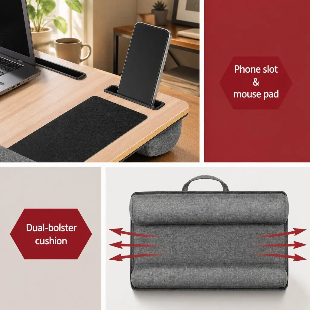 Portable Lap Desk with Ergonomic Wrist Rest