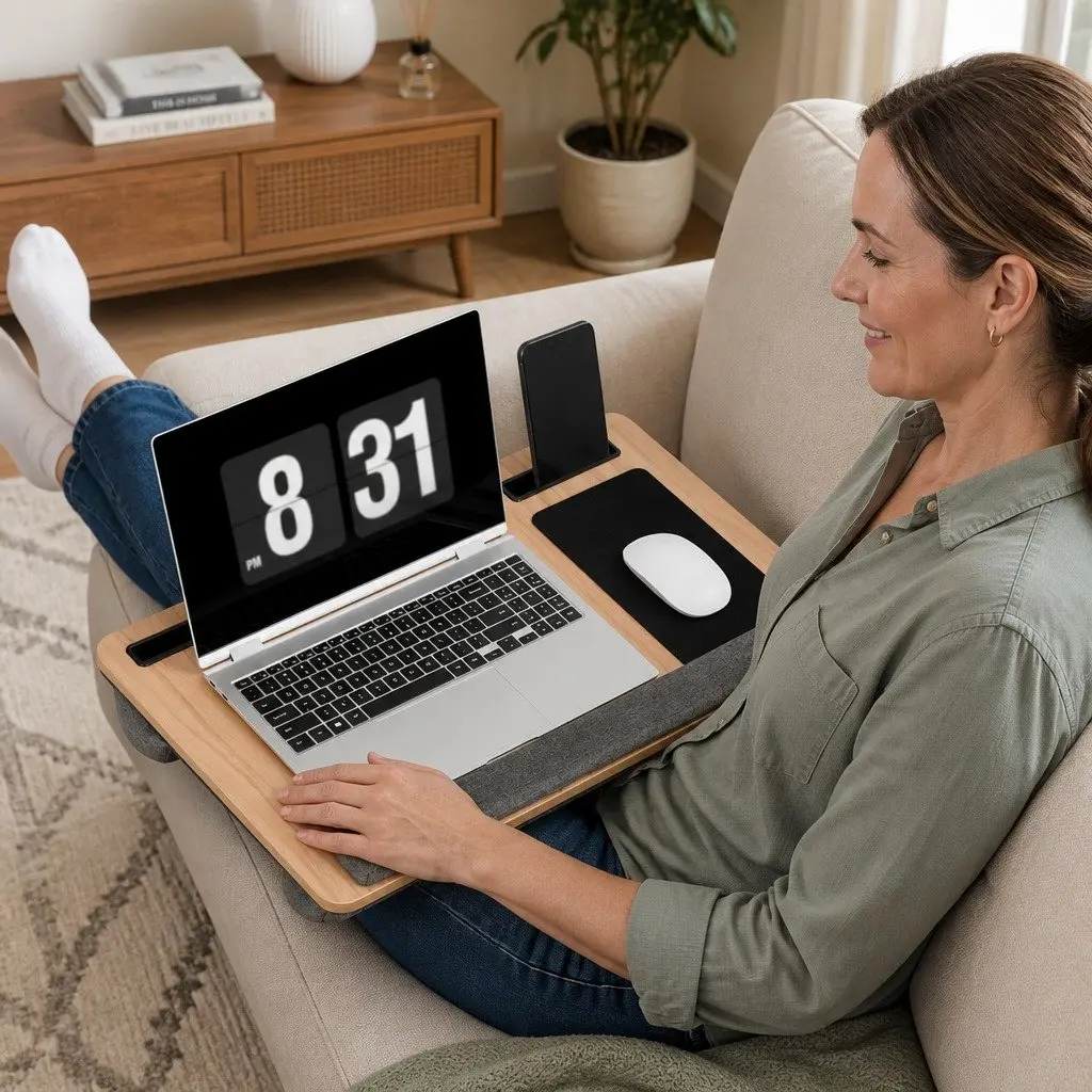 Portable Lap Desk with Ergonomic Wrist Rest