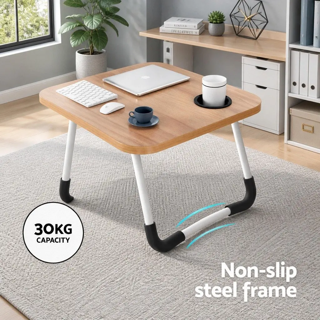 Adjustable Foldable Laptop Desk in Pine Finish