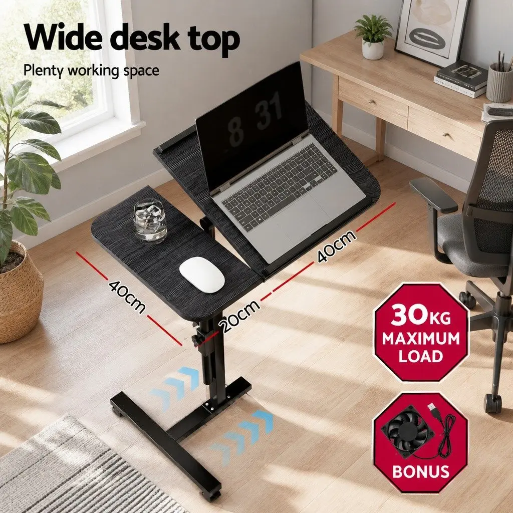 Laptop Stand MDF 60CM Adjustable Height Rotating Tilting Black