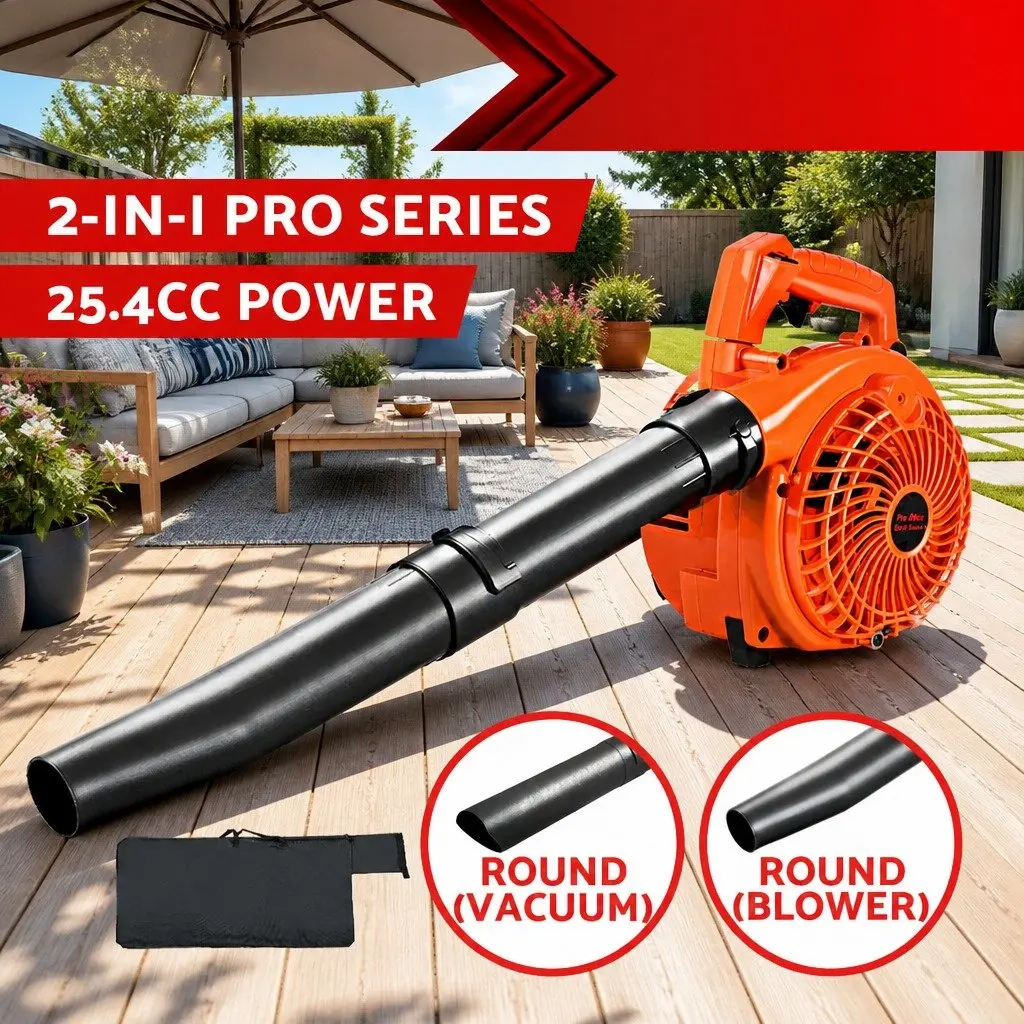Leaf Blower Vacuum 2-in-1 25.4cc Red