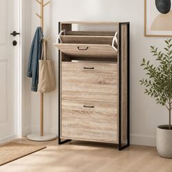Durable Shoe Rack Cabinet with Adjustable Shelves