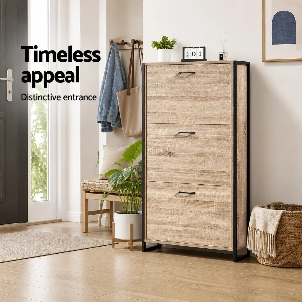 Shoe Rack Cabinet with Adjustable Shelves