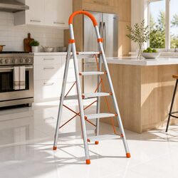 5 Step Ladder Folding Lightweight Aluminium Multi-Purpose Indoor Outdoor