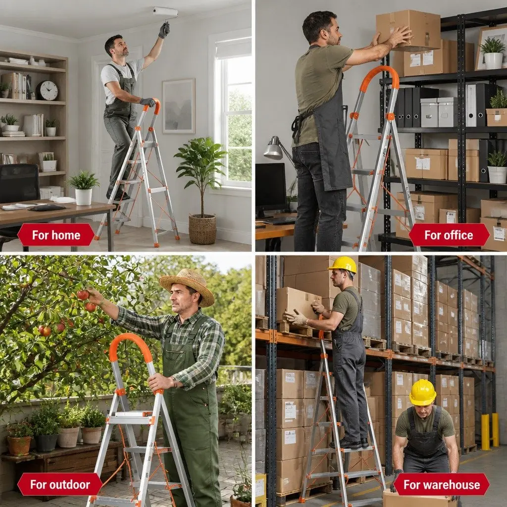 Aluminium Multi-Purpose 6 Step Folding Ladder for Home