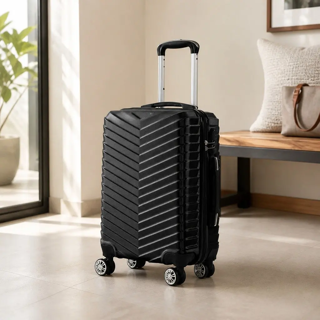 20 inch Carry On Suitcase Luggage Anti-Theft Lock Dual Wheels Travel Bag