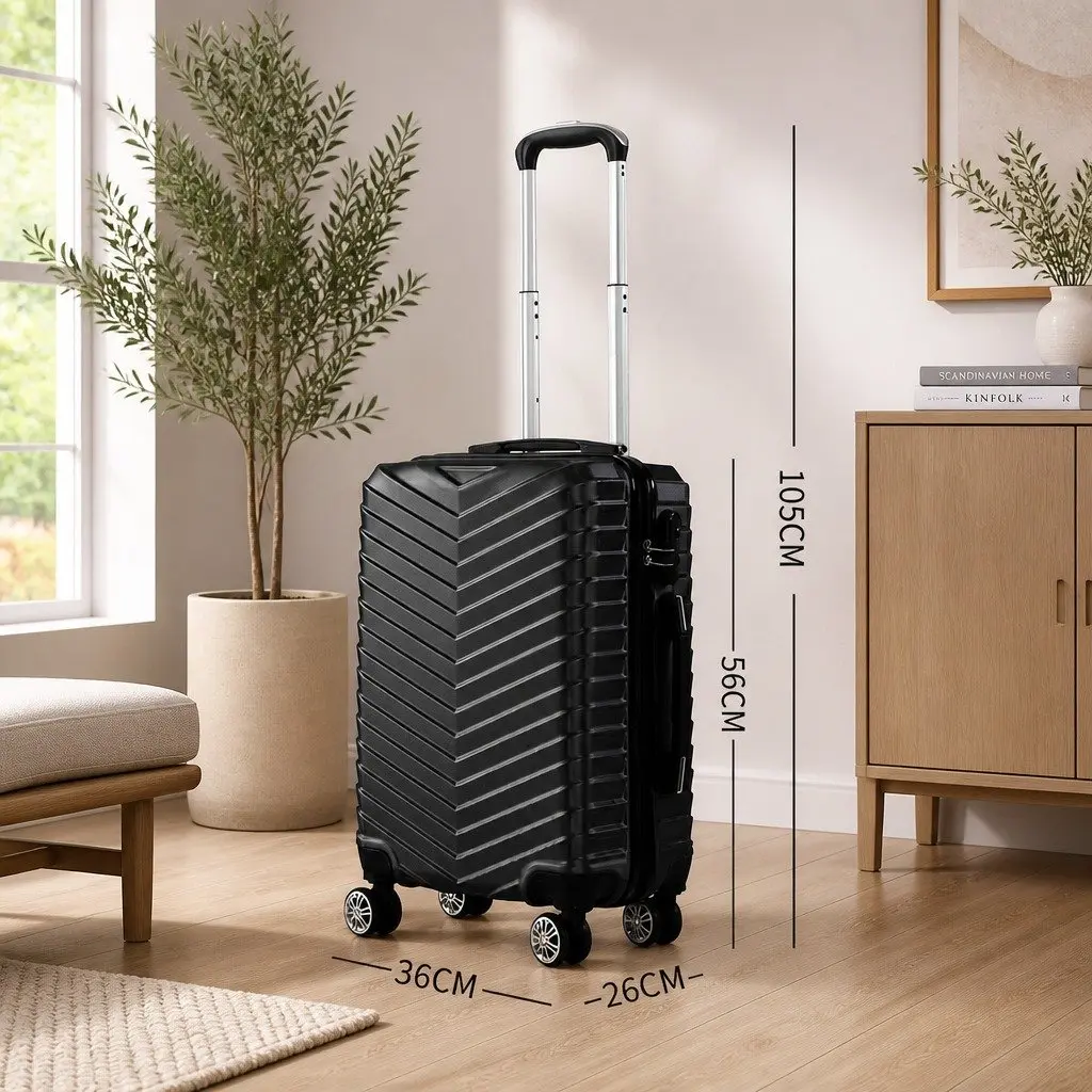 20 inch Carry On Suitcase Luggage Anti-Theft Lock Dual Wheels Travel Bag