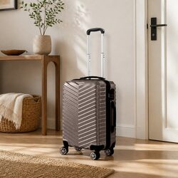 20 Inch Lightweight Coffee Carry On Suitcase with Wheels