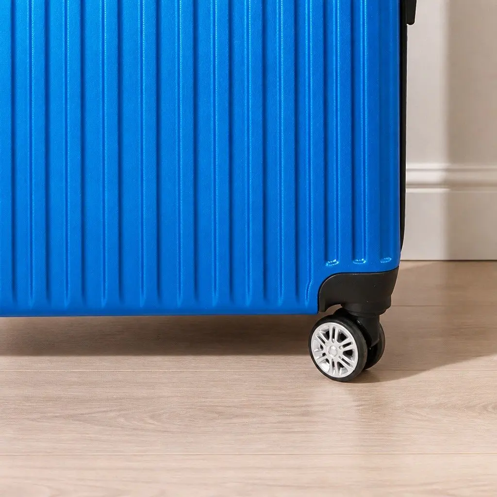 28 Inch Blue Hard Shell Luggage with Spinner Wheels