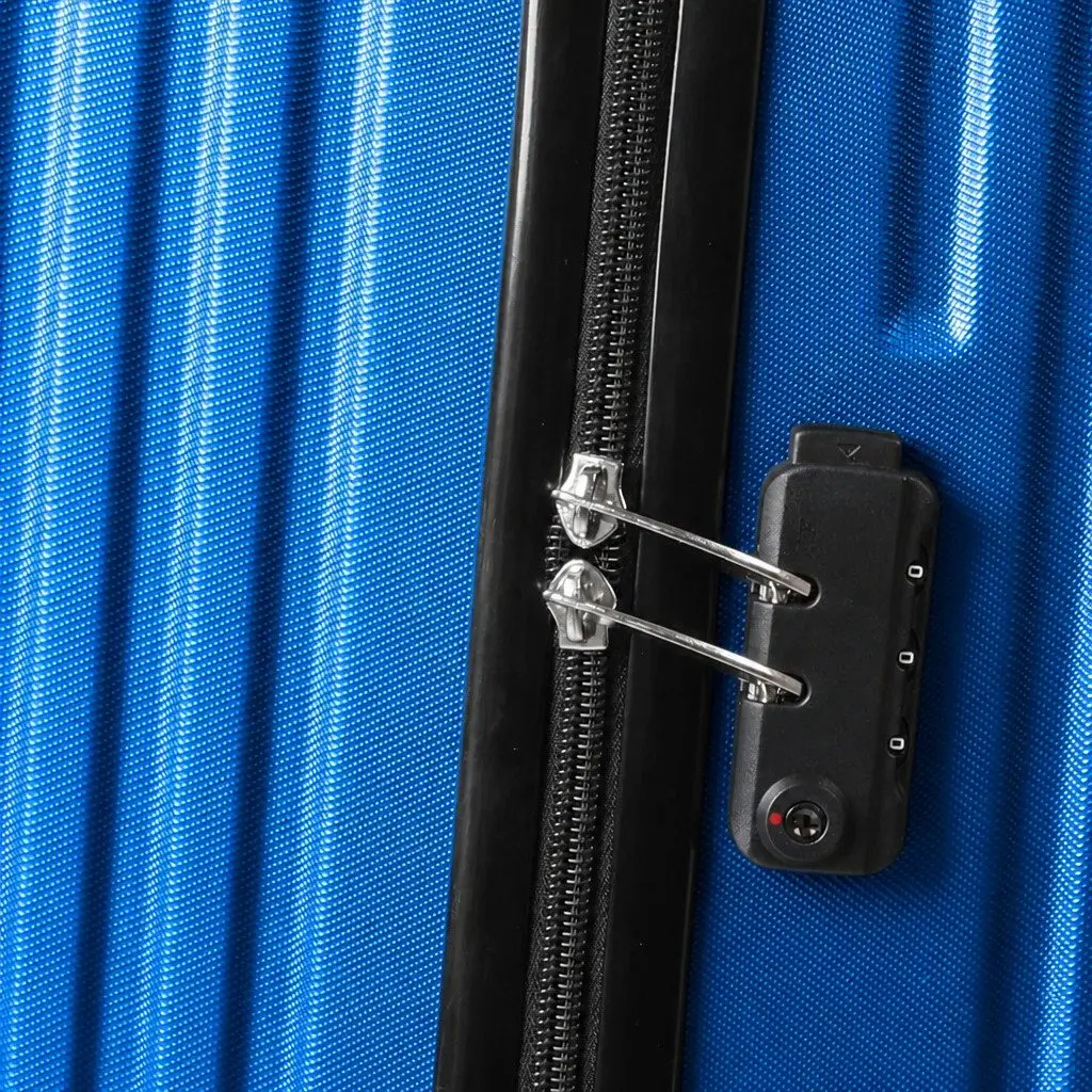 28 Inch Blue Hard Shell Luggage with Spinner Wheels