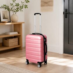 20 Inch Carry On Luggage Suitcase Hard Shell Lightweight Travel Case Rose Gold
