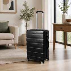 Black 24 Inch Hardshell Suitcase with Combination Lock