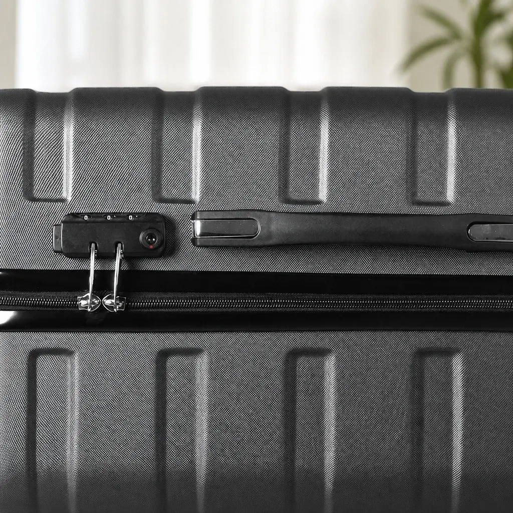 Black 24 Inch Hardshell Suitcase with Combination Lock