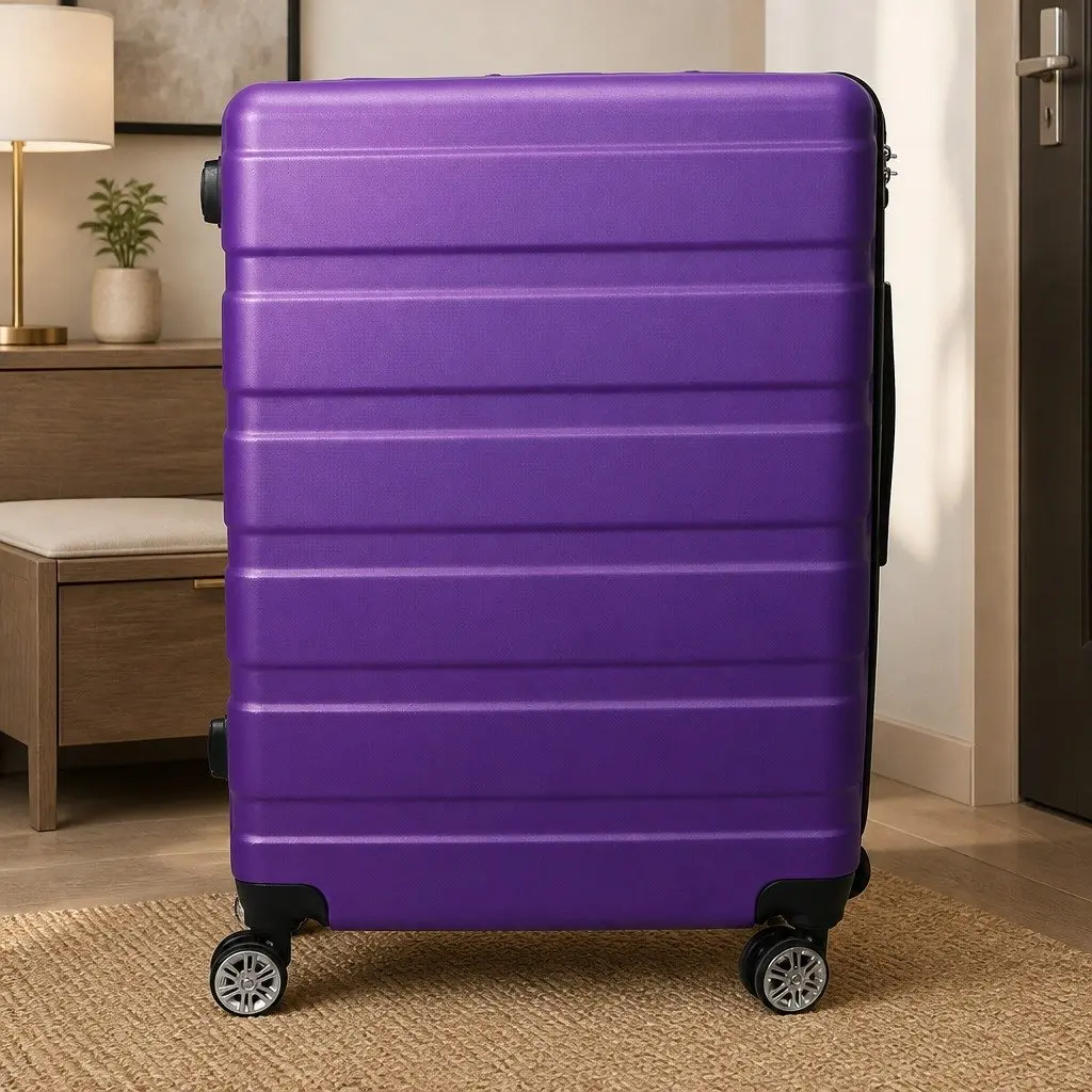 28 Inch Luggage Suitcase Hard Shell ABS Purple