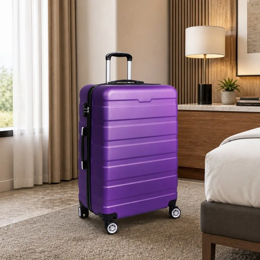 28 Inch Luggage Suitcase Hard Shell ABS Purple