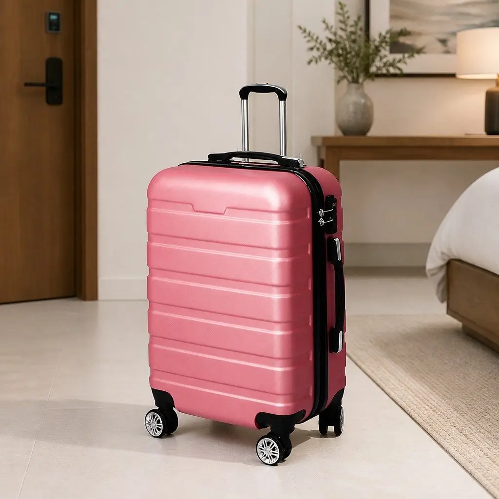 28 Inch Rose Gold Hard Shell Luggage Suitcase
