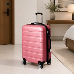 Durable 28 Inch Rose Gold Hard Shell Luggage Suitcase