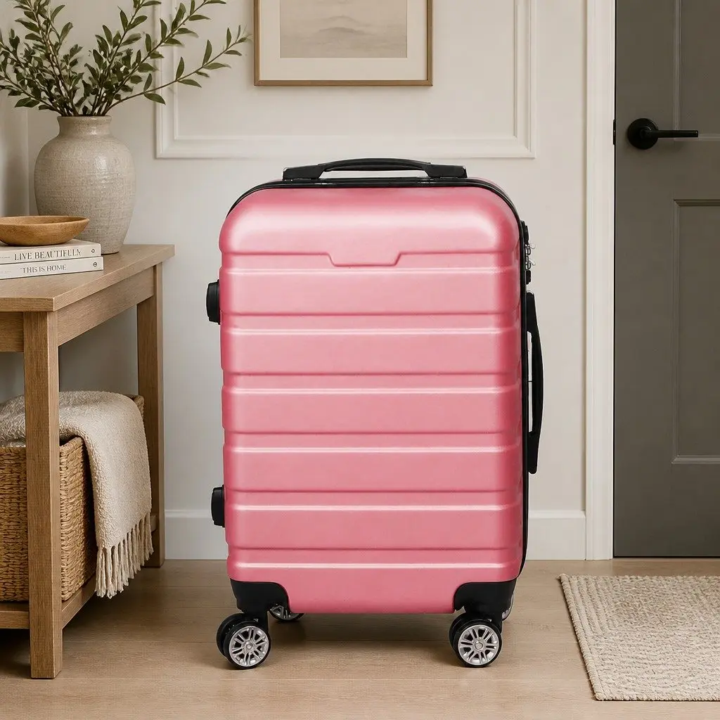 28 Inch Rose Gold Hard Shell Luggage Suitcase
