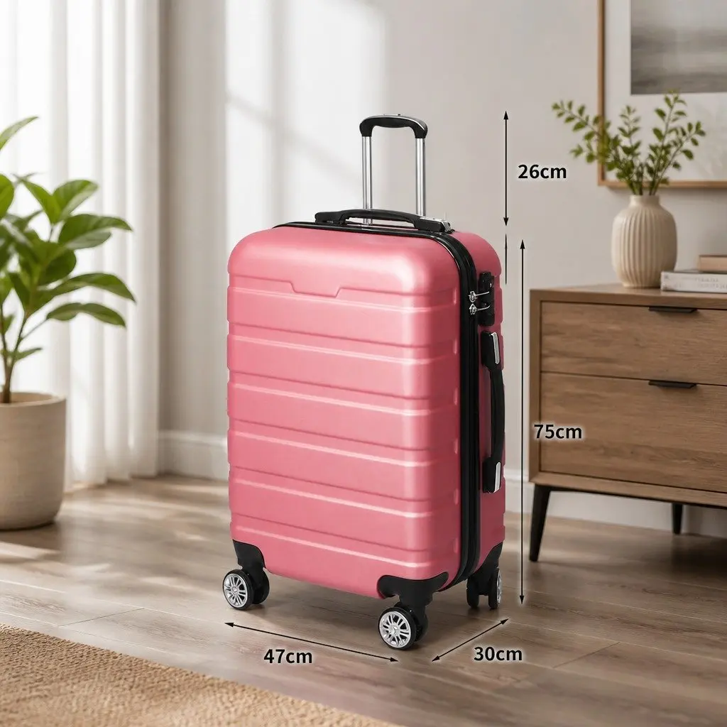 28 Inch Rose Gold Hard Shell Luggage Suitcase