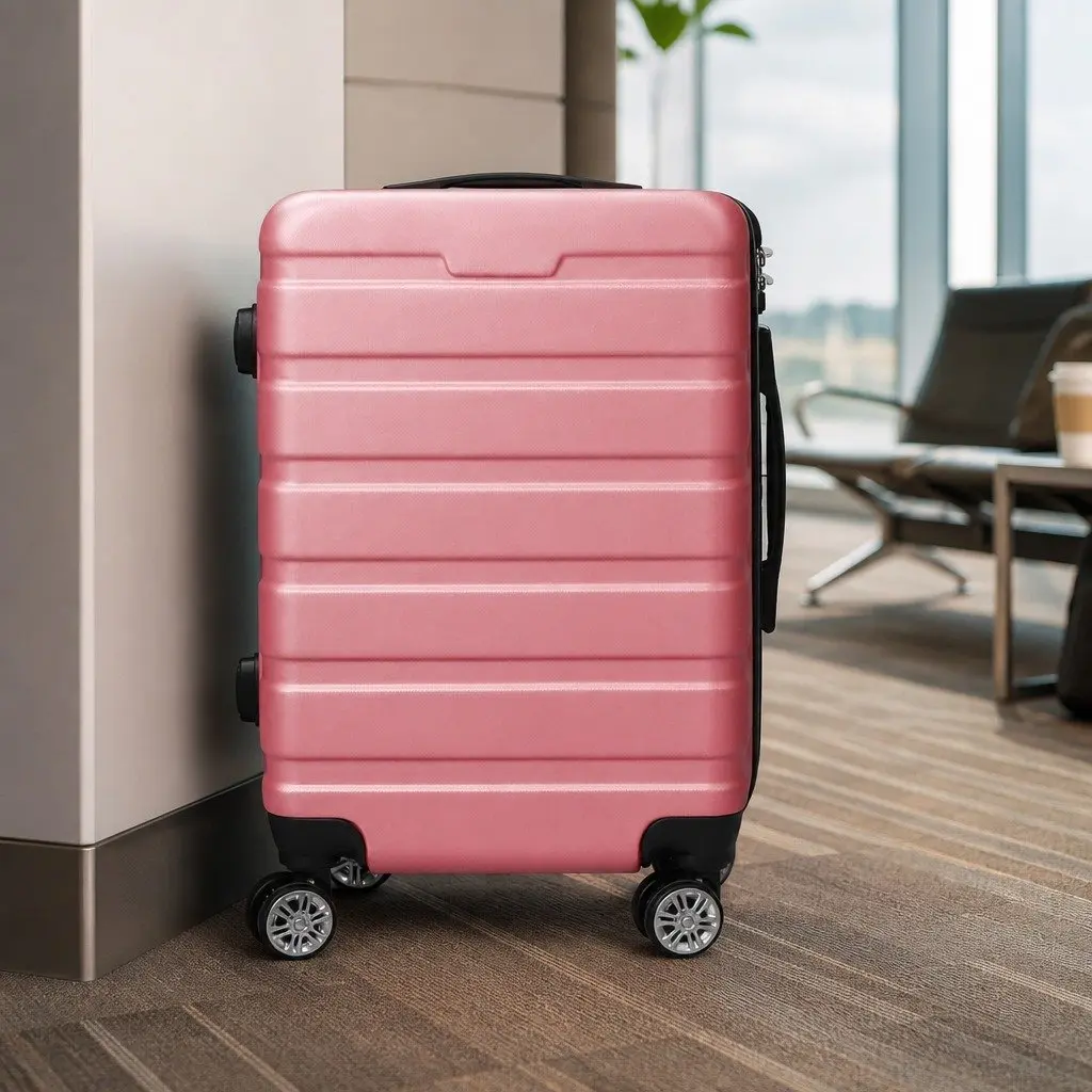 28 Inch Rose Gold Hard Shell Luggage Suitcase