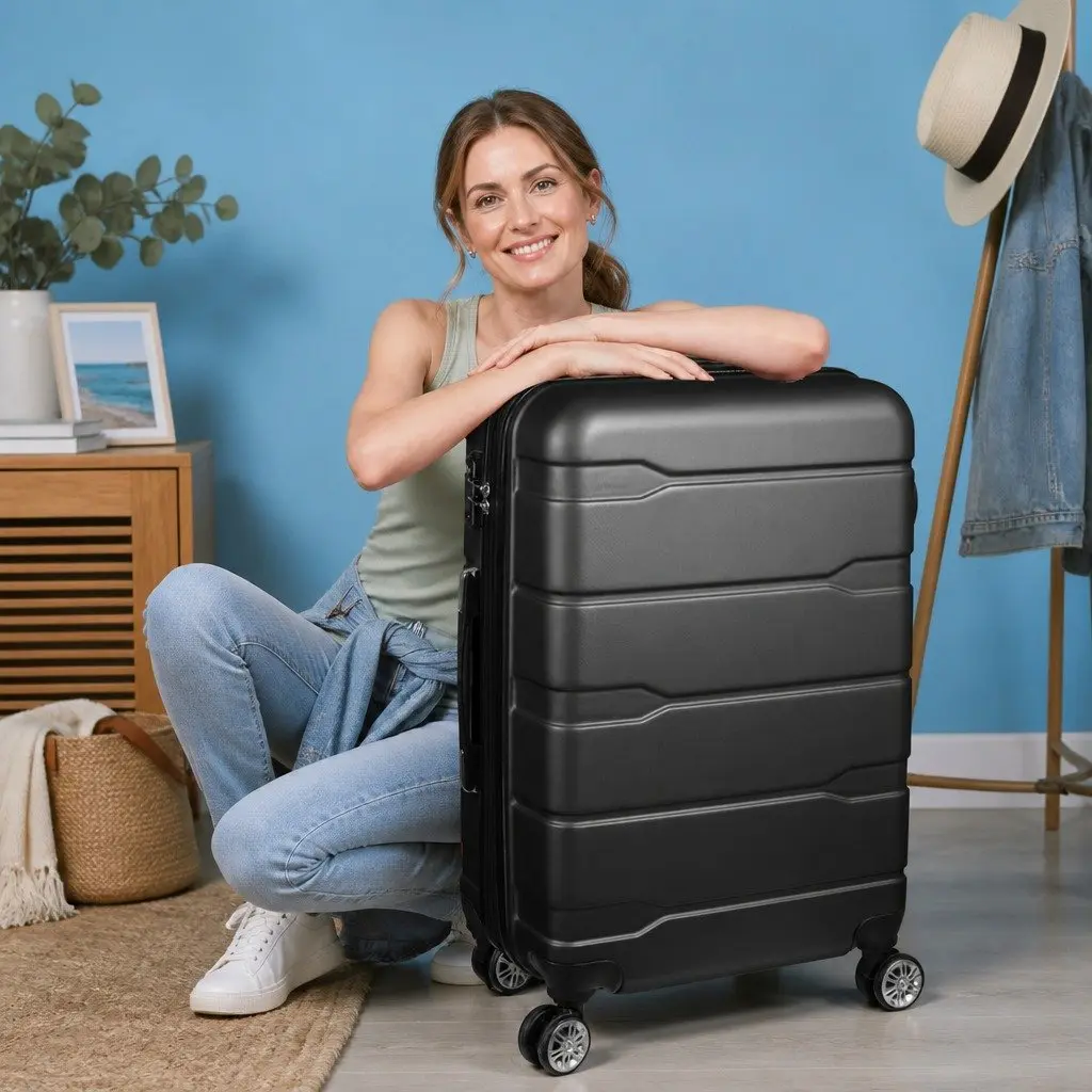 28 Inch Expandable Hard Shell Suitcase with Wheels