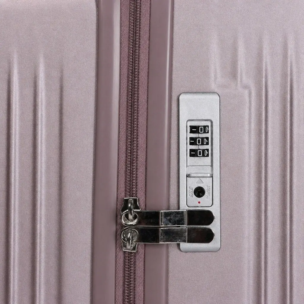 Rose Gold Hard Shell Luggage Trolley 4 Piece Set