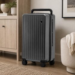 Durable 26 Inch Grey Hard Case Luggage with Spinner Wheels