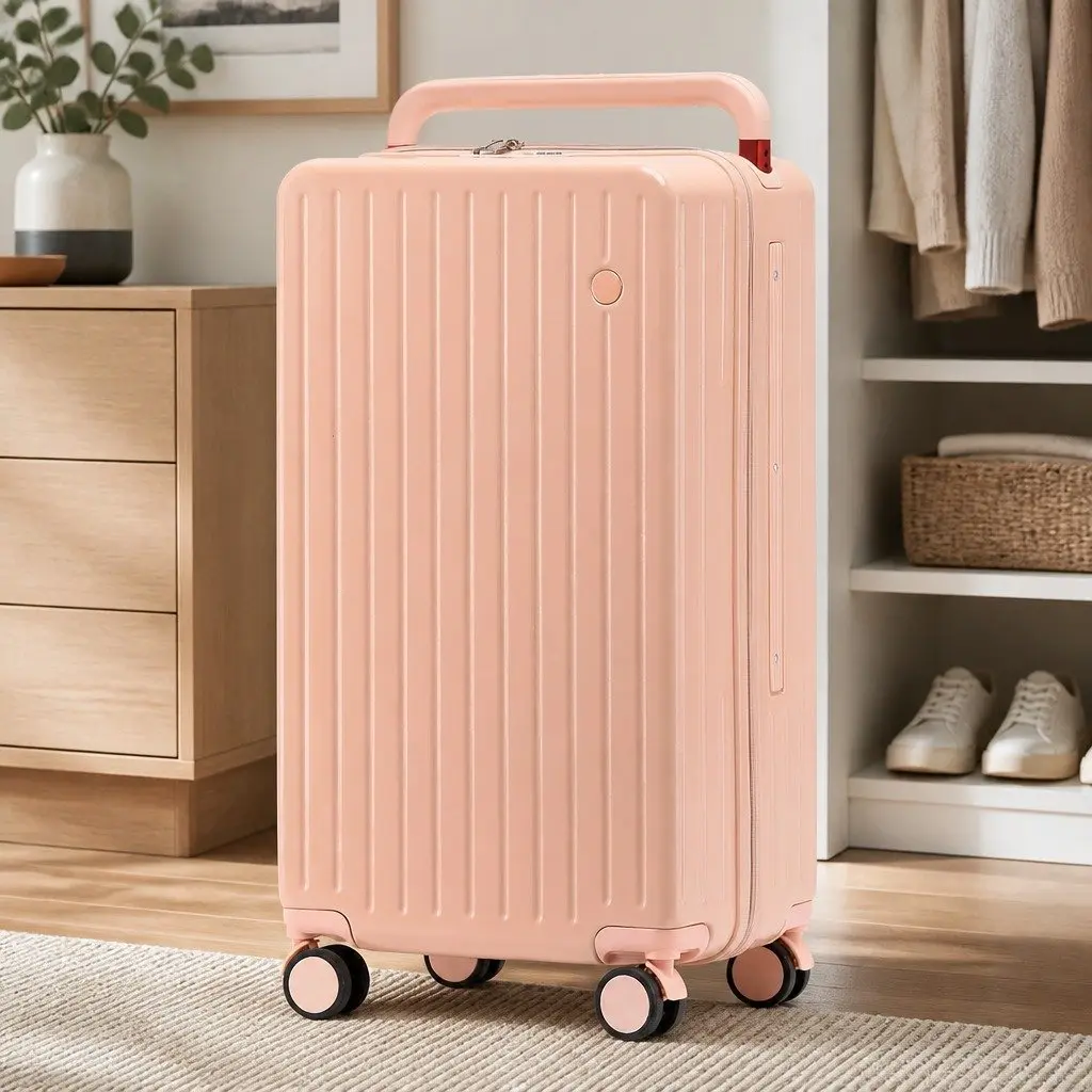 26" Pink Hard Shell Luggage with TSA Lock