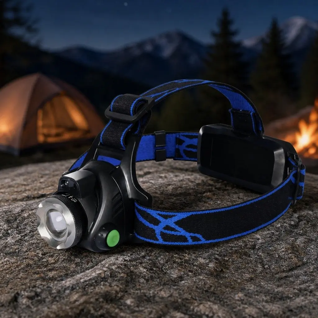 LED Headlamp Flashlight 140 Lumens Rechargeable