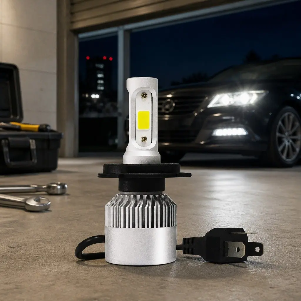 High Brightness H4 LED Headlight Bulbs 6500K White