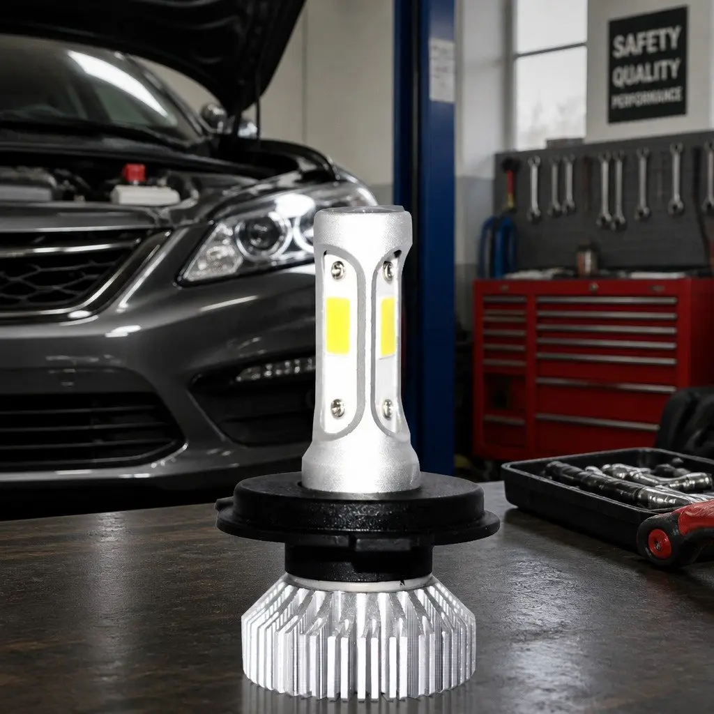 High Brightness H4 LED Headlight Bulbs 6500K White
