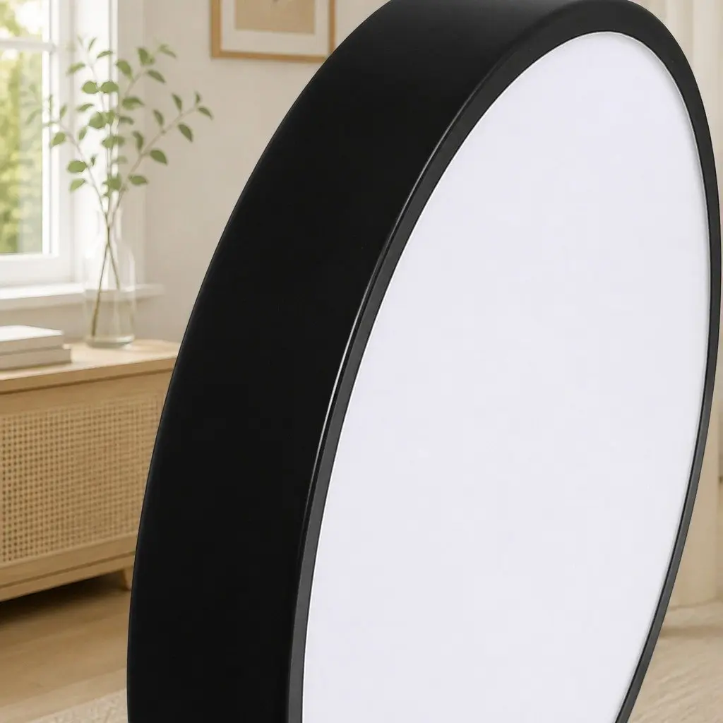 LED Ceiling Light Acrylic Metal 30CM Black 18W Ultra-Thin Flush Mount