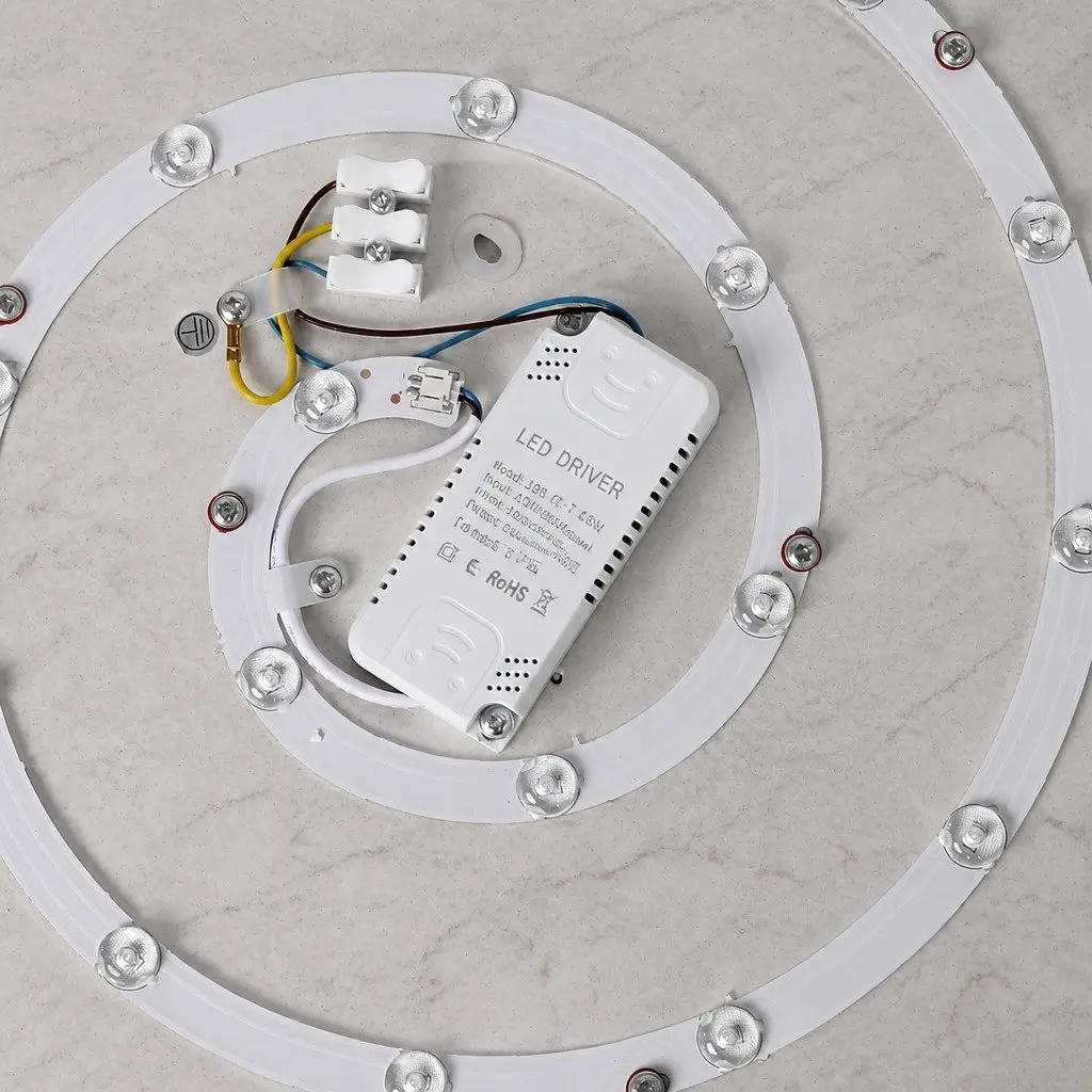 LED Ceiling Light Acrylic Metal 30CM Black 18W Ultra-Thin Flush Mount