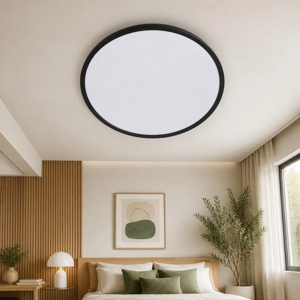 LED Ceiling Light 30W Ultra-Thin 5CM Flush Mount Panel Black