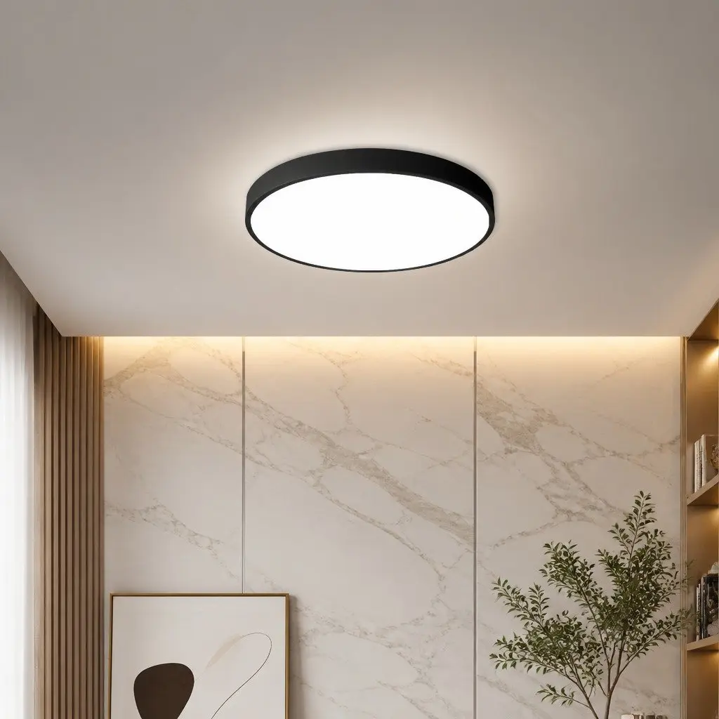 LED Ceiling Light 30W Ultra-Thin 5CM Flush Mount Panel Black