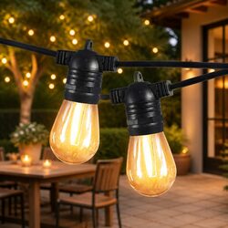 Outdoor LED Festoon String Lights 10M with 10 Bulbs
