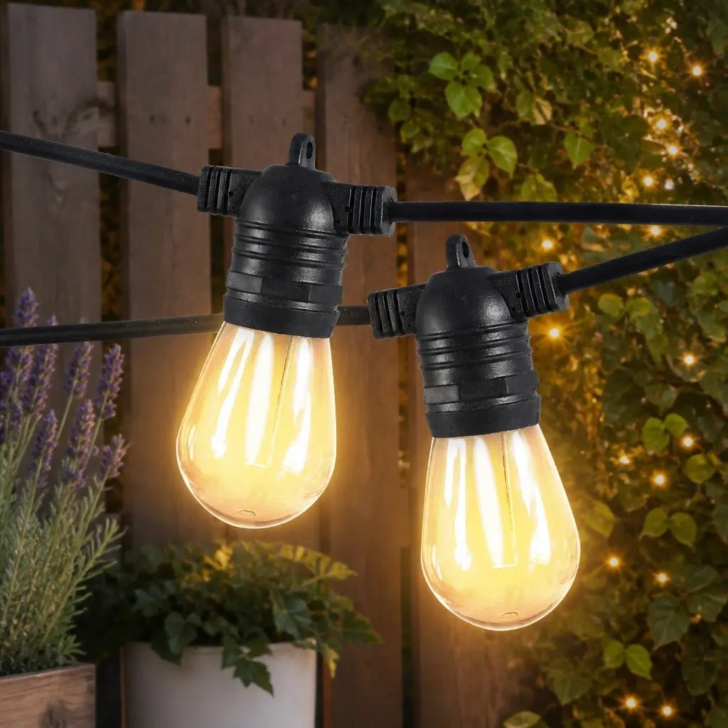 Festoon String Lights S14 LED 40M Outdoor Patio Garden Warm White