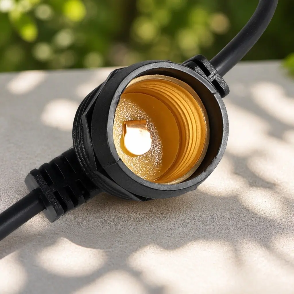 60M Outdoor Festoon String Lights with 60 LED Bulbs