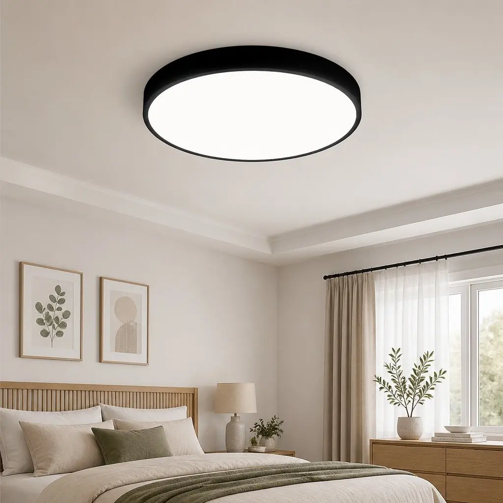 36W Black LED Ceiling Light with 3 Colour Options